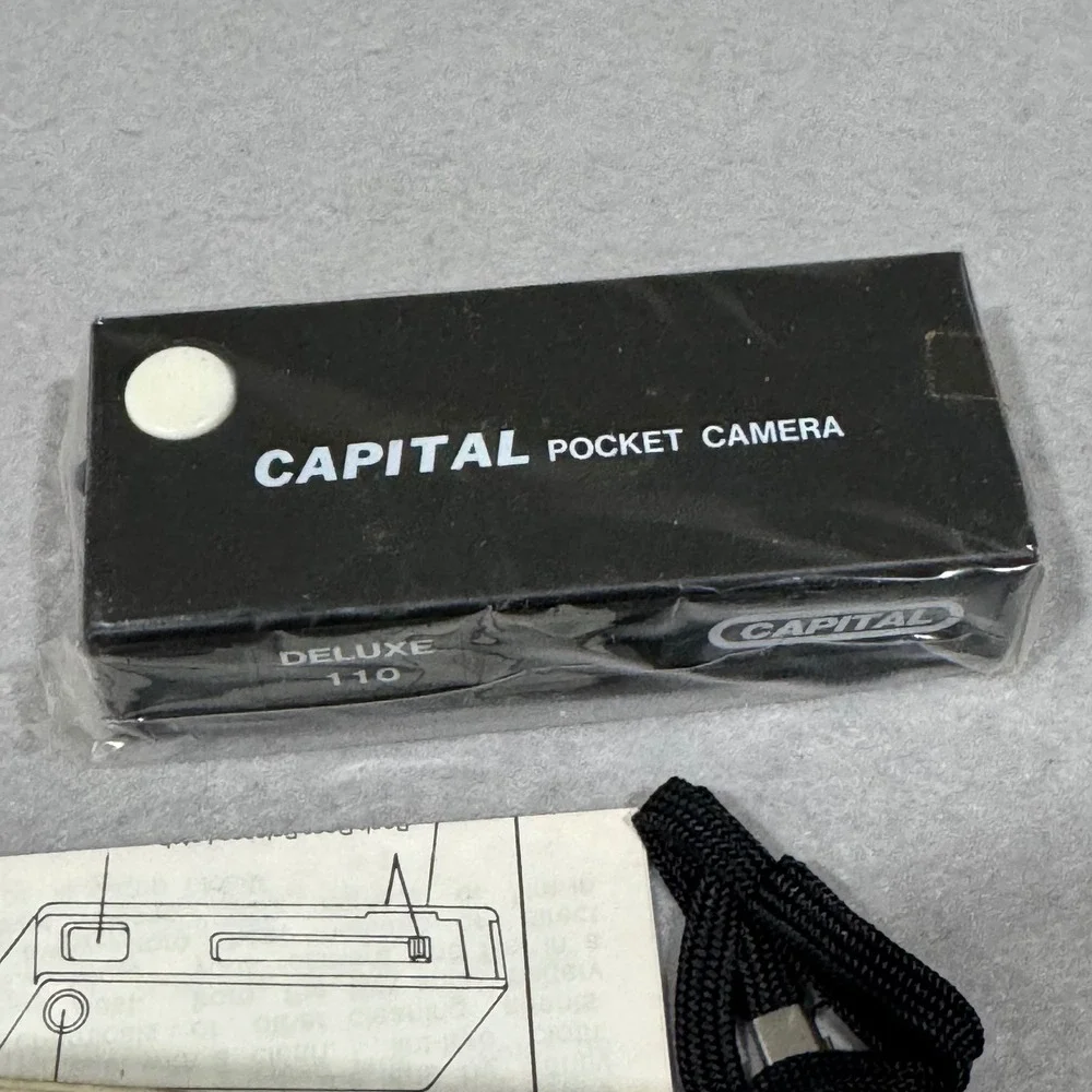 Capital Deluxe 110 Pocket Camera Black Vintage Sealed New Old Stock